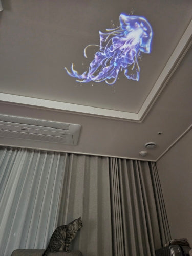 Proyector Led USB, de Lámpara Nocturna Ajustable con Diseños de Ballena, Mariposa , Medusa , Estrella...