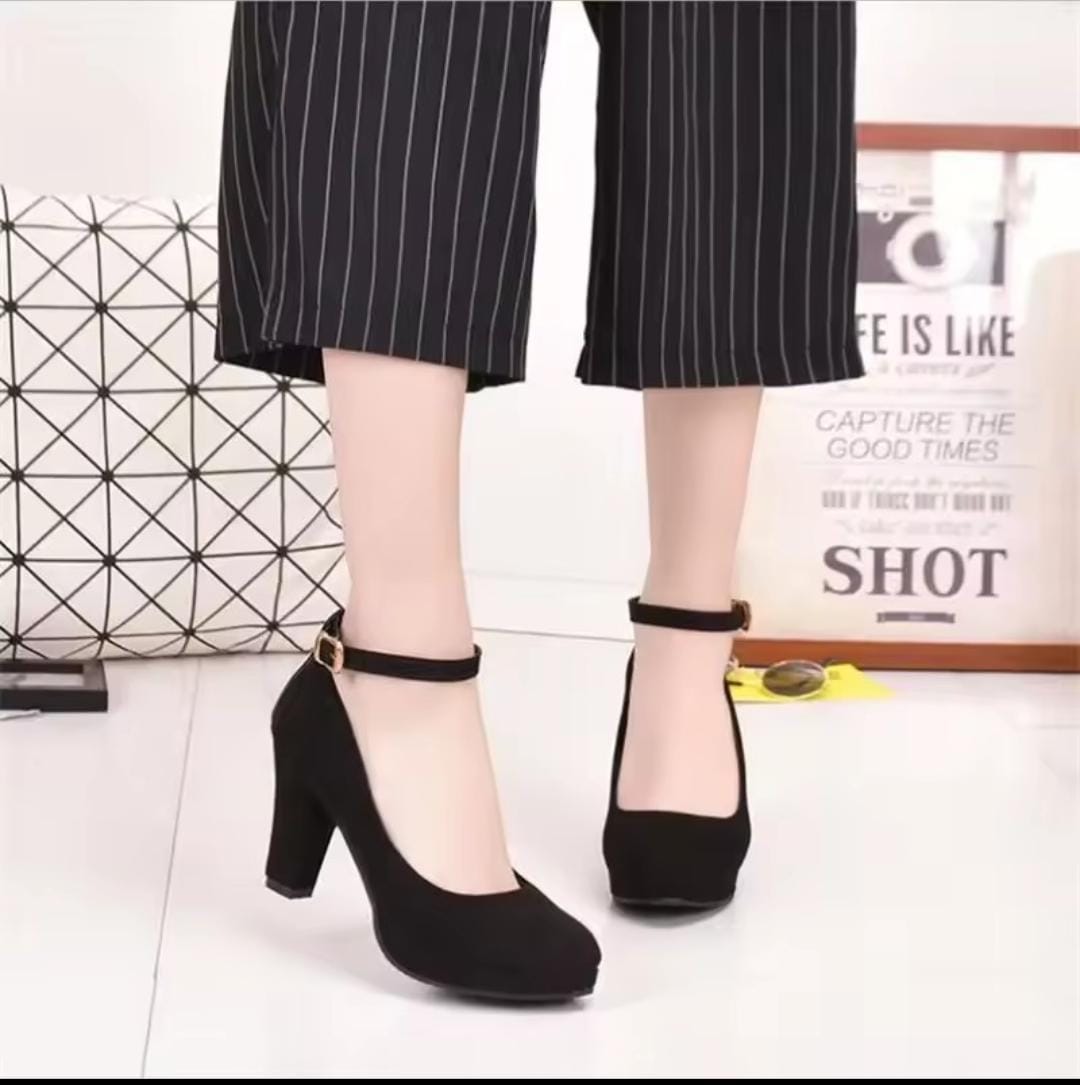 Zapatos de tacón, aterciopelados para mujer tacones altos y gruesos ,plataforma femenina.