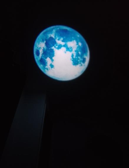 Lámpara Lunar, LED , Azul.