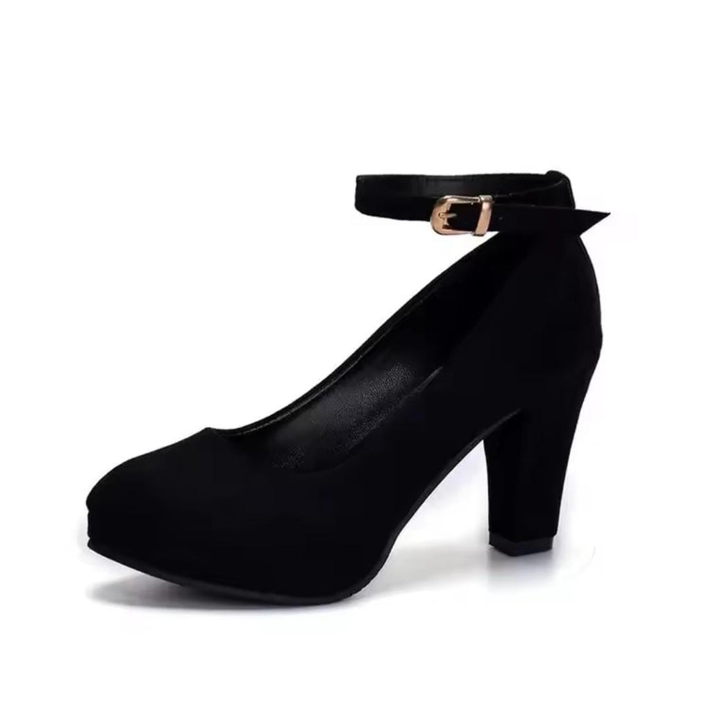 Zapatos de tacón, aterciopelados para mujer tacones altos y gruesos ,plataforma femenina.