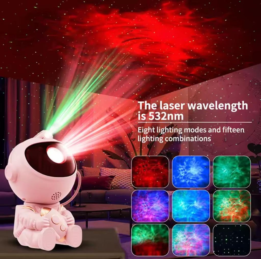 Proyector de estrellas y aurora boreal de colores, Astronauta LED