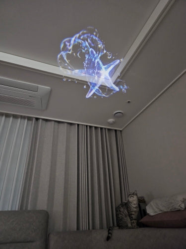Proyector Led USB, de Lámpara Nocturna Ajustable con Diseños de Ballena, Mariposa , Medusa , Estrella...