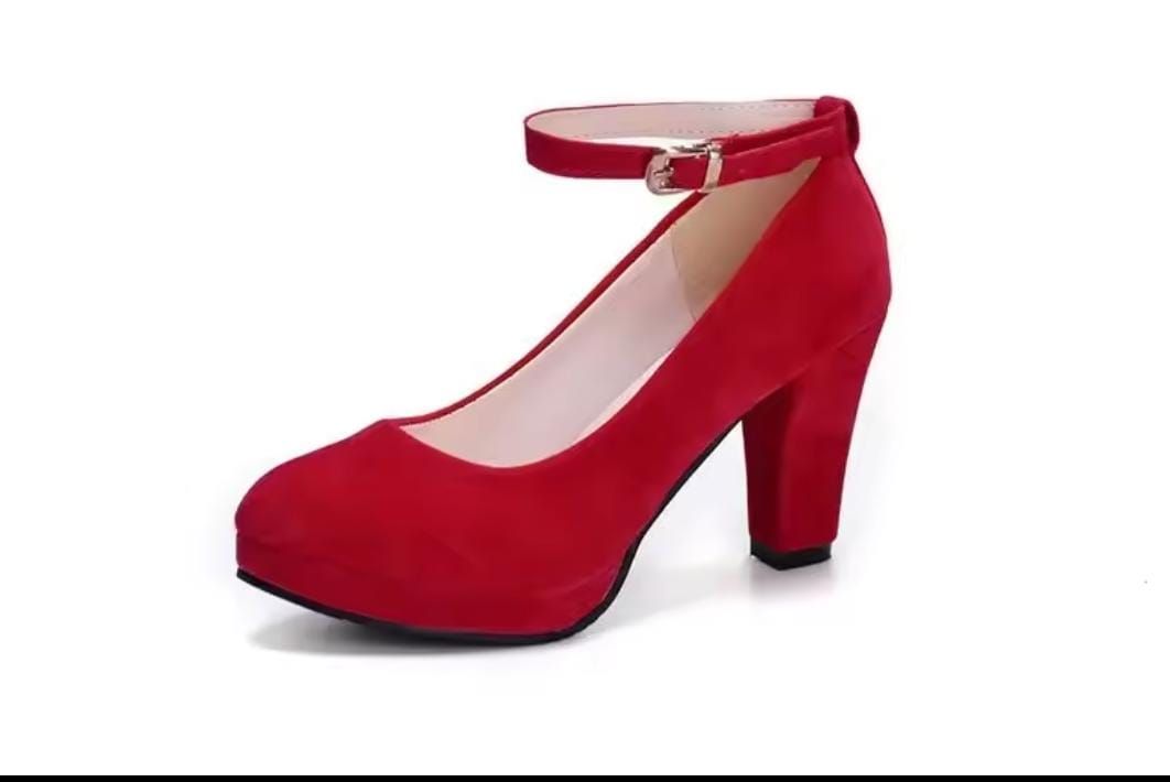 Zapatos de tacón, aterciopelados para mujer tacones altos y gruesos ,plataforma femenina.